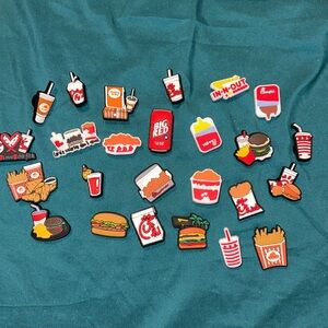 Shoe charms fast food designs